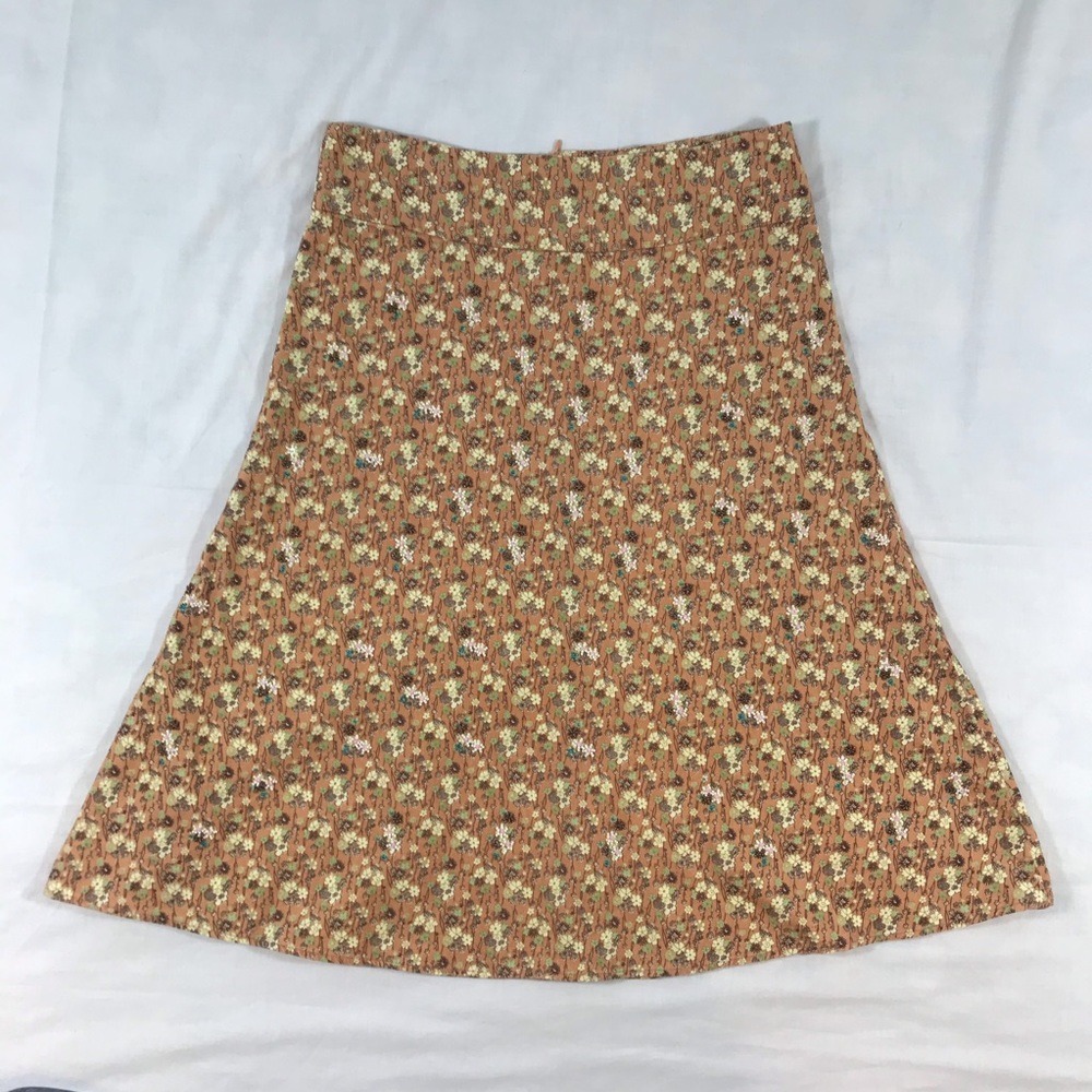 SOLD    Barami Beaded Micro-Corduroy Floral Cotton Skirt 4